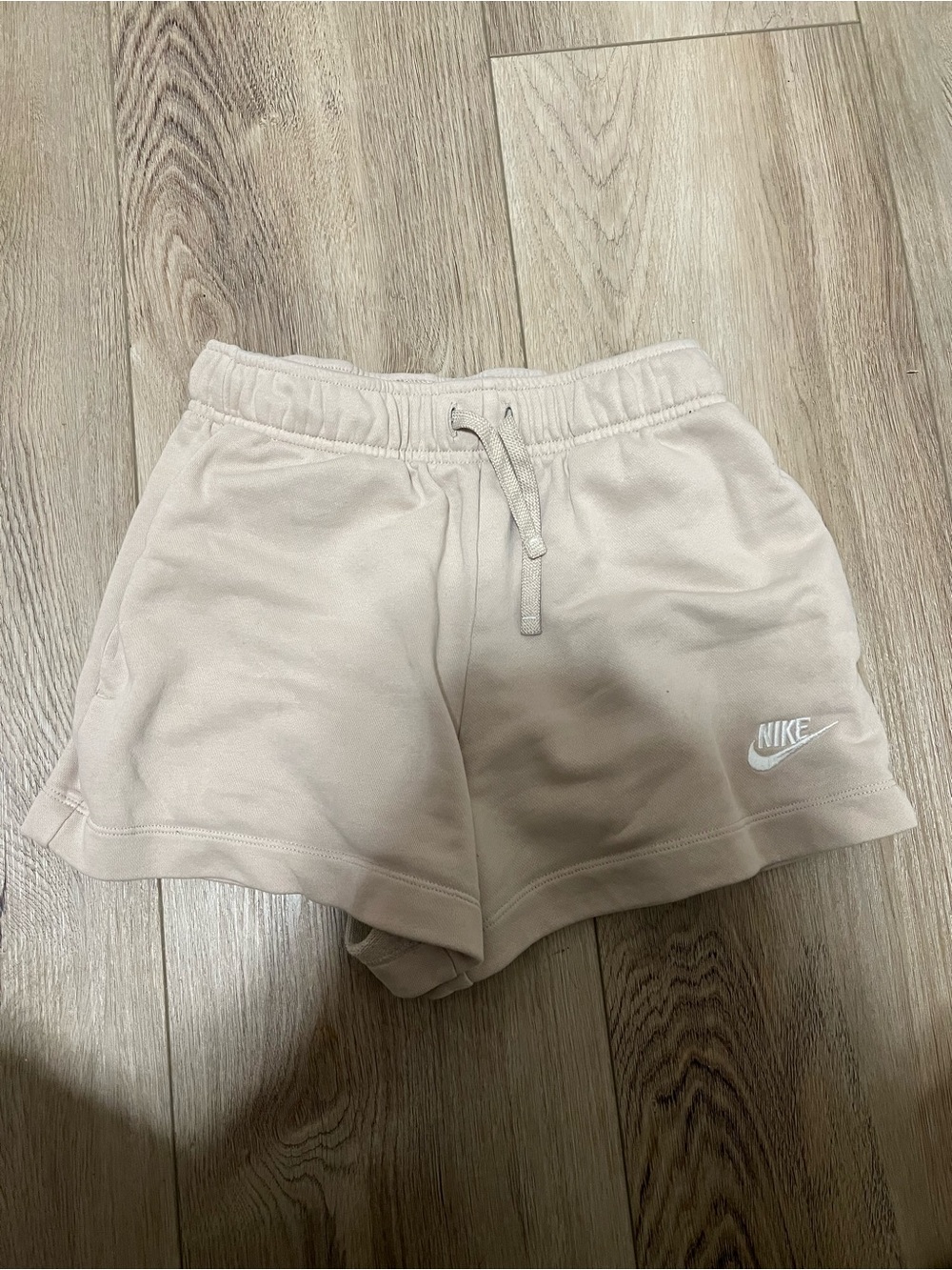 Nike Women's Light Cream Drawstring Athletic Shorts